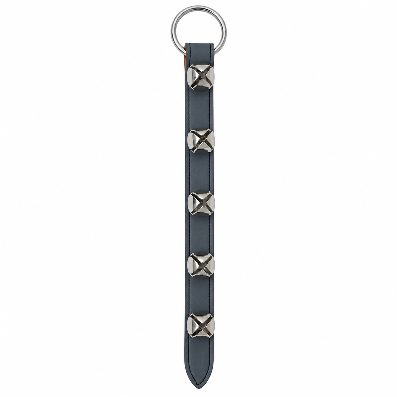 Grey Leather Five-Bell Large Ring Door Hanger