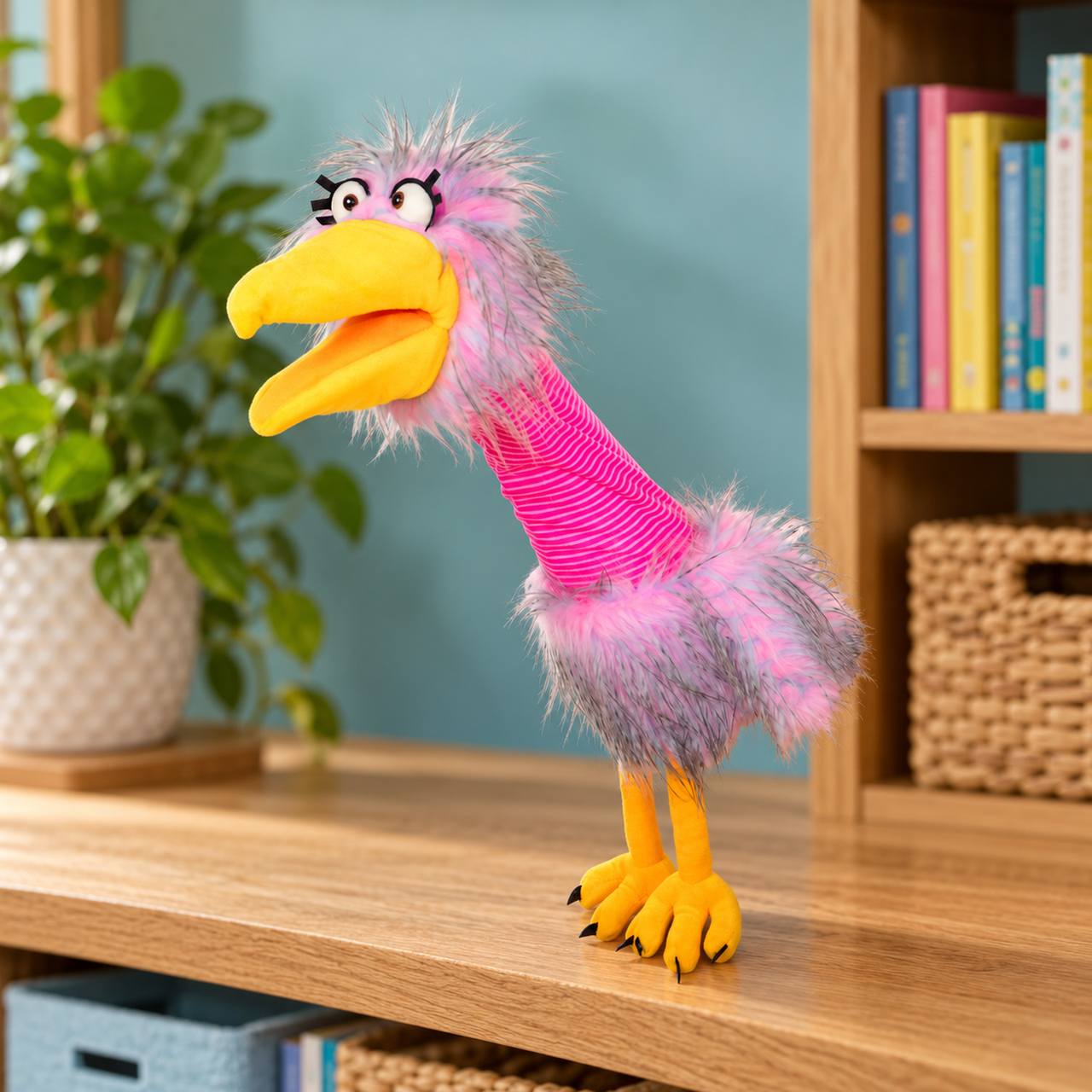 Living Puppets Loops Pink Bird Hand Puppet