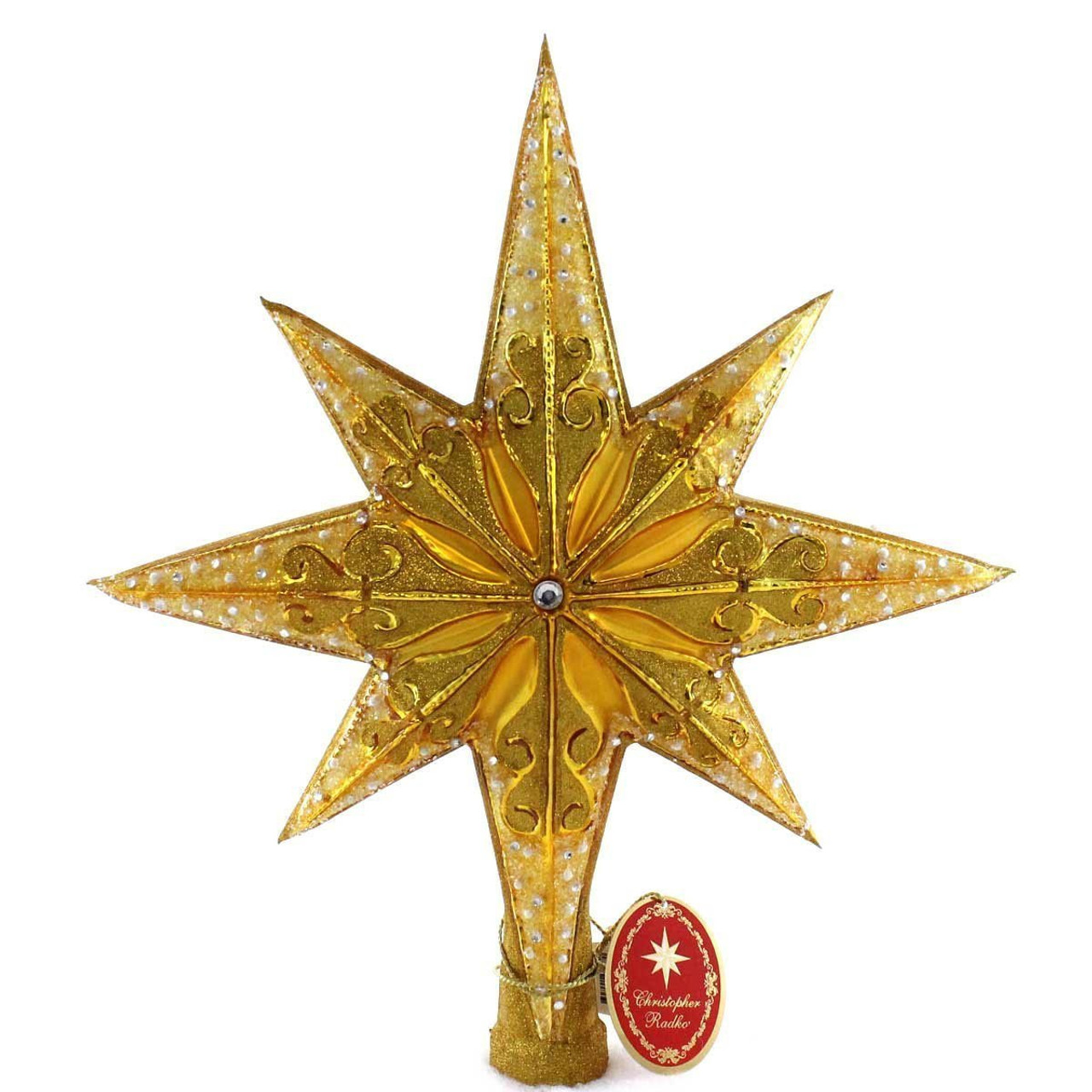 Christopher Radko Golden Radiance Finial Christmas Tree Topper The
