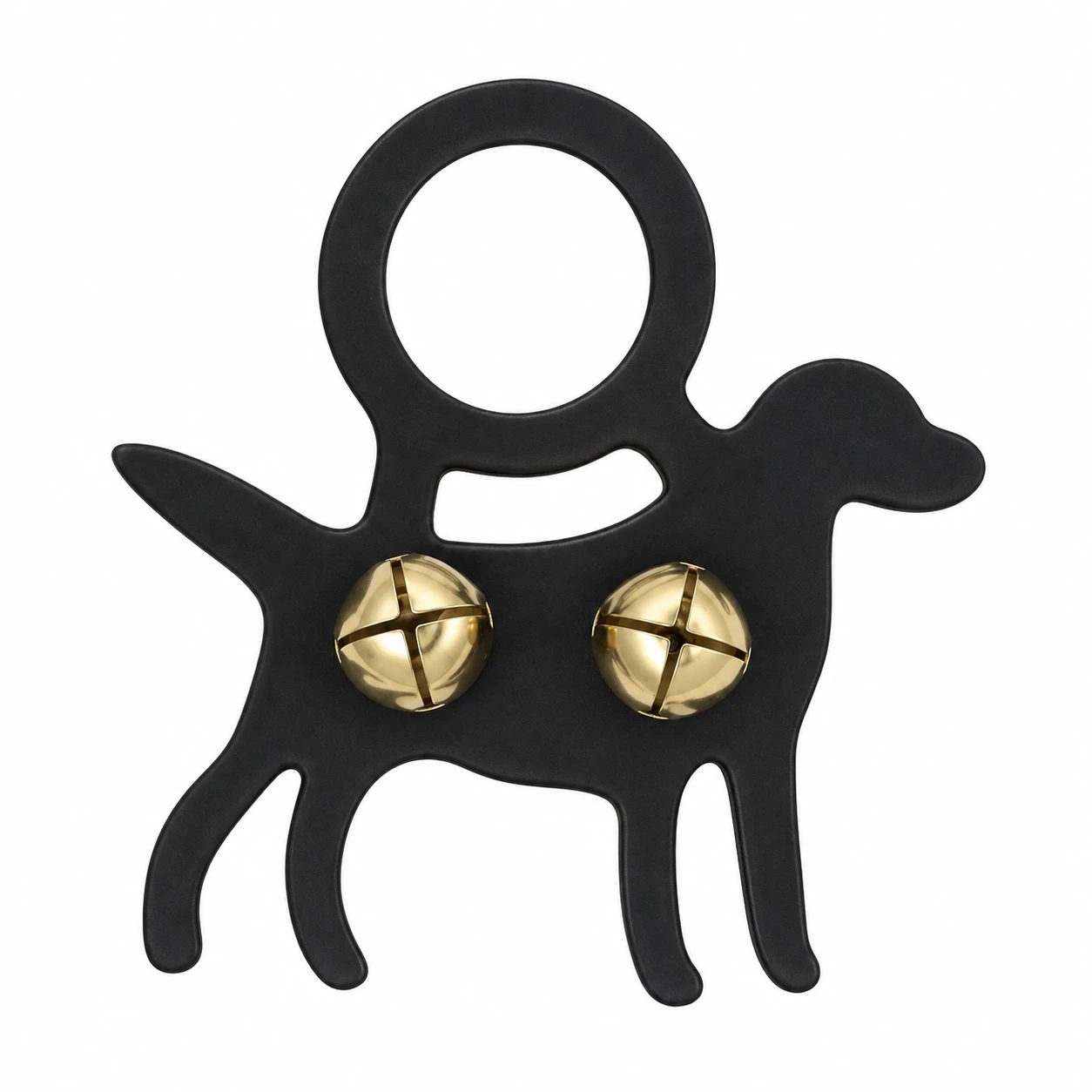Belsnickel Bells Black Lab Doorknob Bell | The Christmas Loft