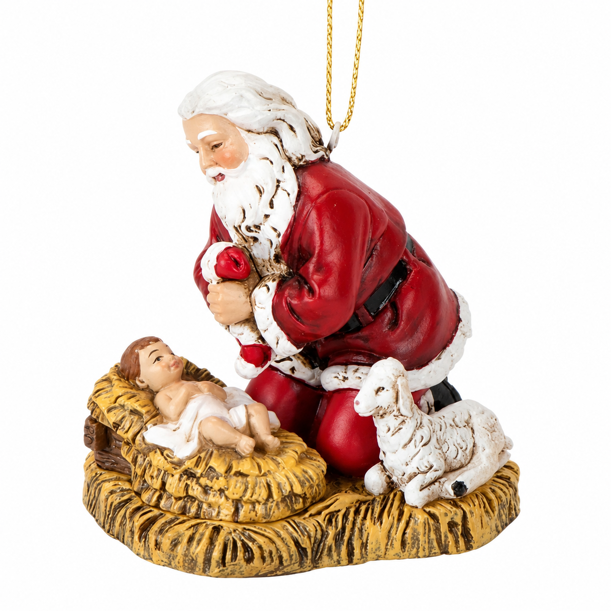 Kneeling Santa Ornament | The Christmas Loft