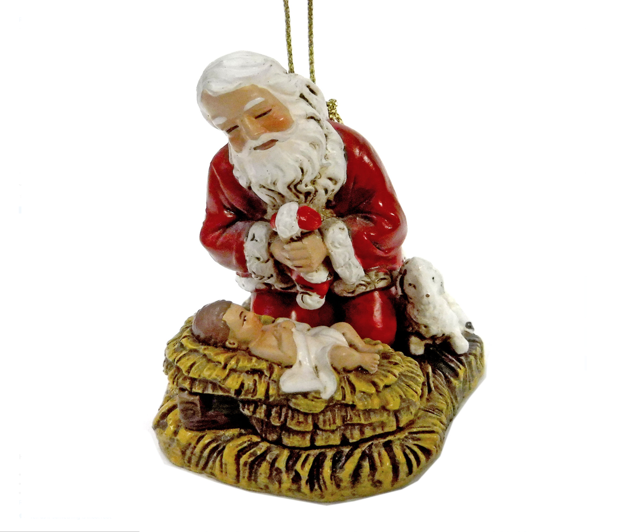 Kneeling Santa Religious Ornament - The Christmas Loft