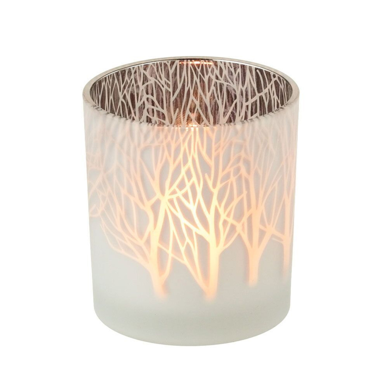 Frosted Tree Tealight Candle Holder The Christmas Loft