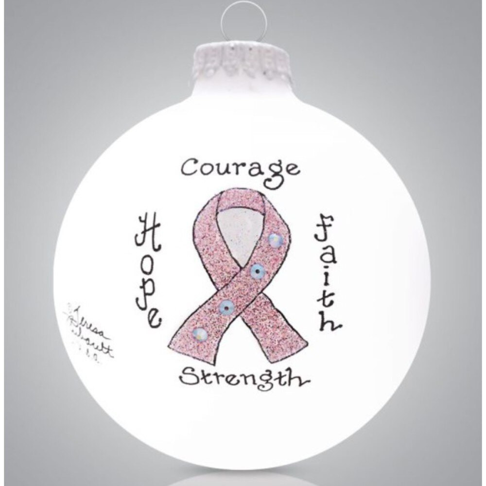 Heart Gifts by Teresa - Pink Ribbon Breast Cancer Ornament