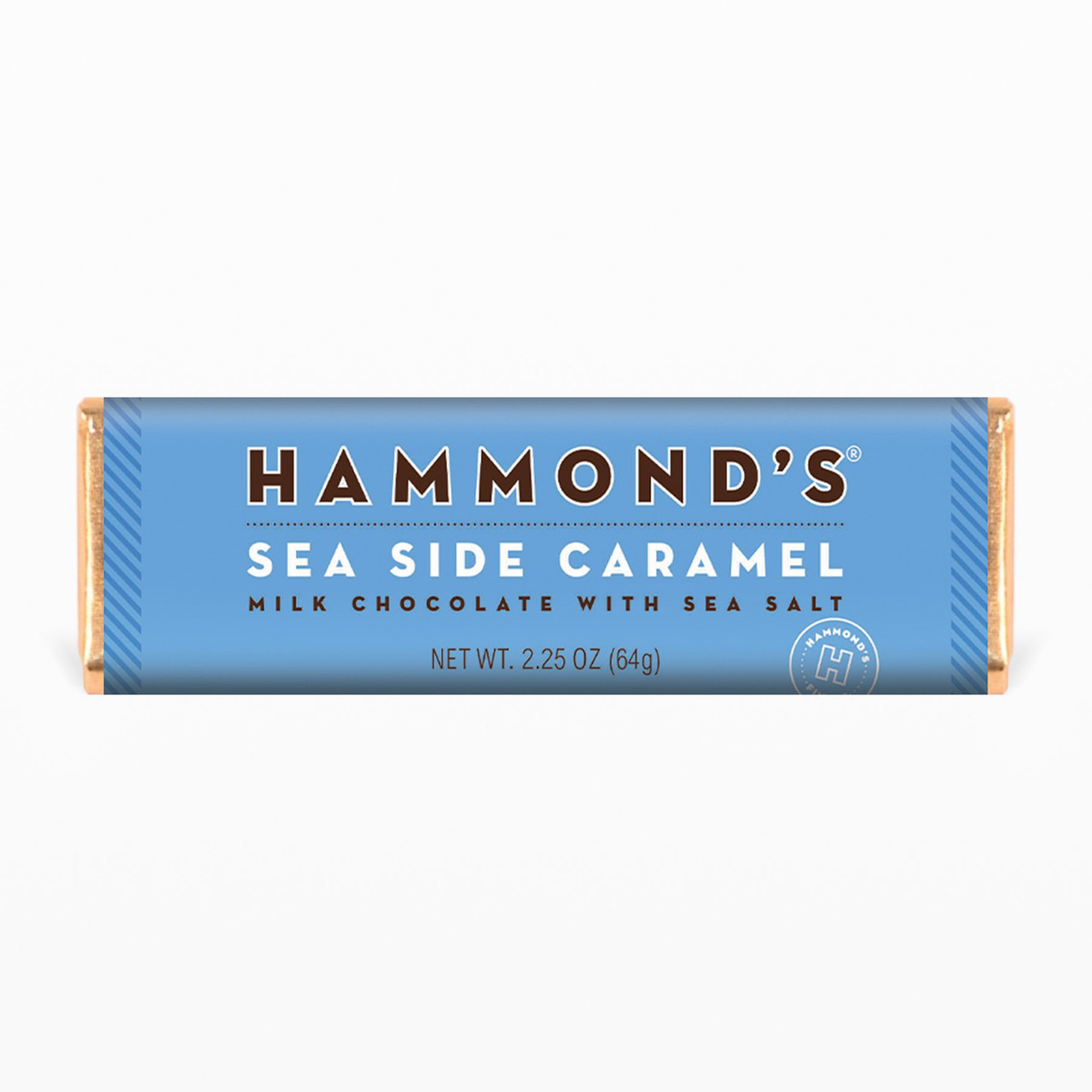 Hammond's Candies Natural Sea Side Caramel Milk Chocolate Candy Bar