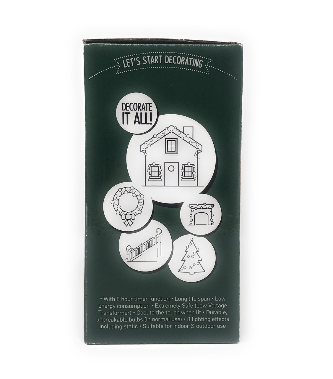 Lumineo 768 LED Warm White Cluster Light Set, Transparent White Wire 19.5 Ft