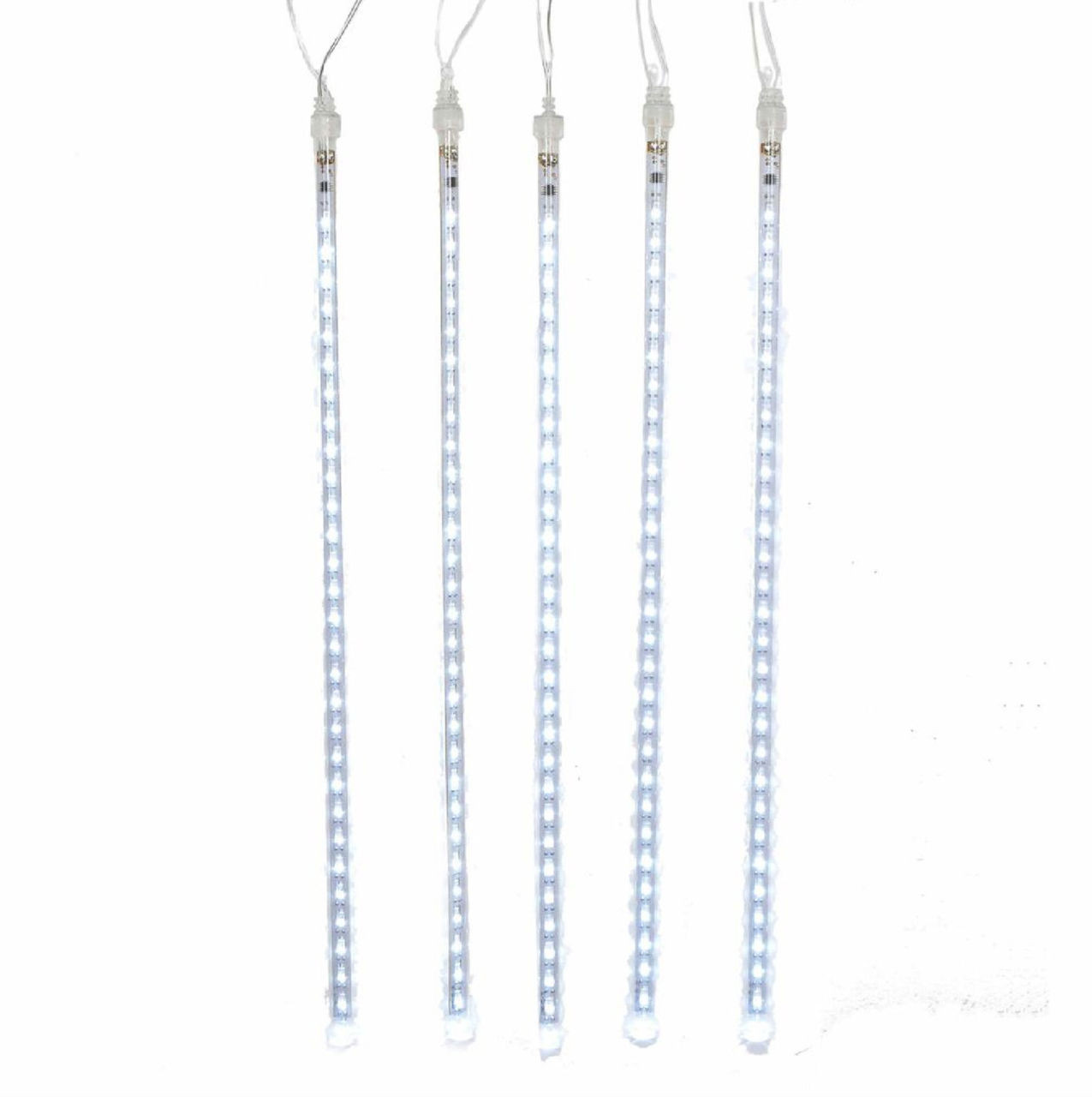 KURT ADLER Meteor Shower Snowfall Light Set 5 Tubes, 90 Cool White LED Lights, 1