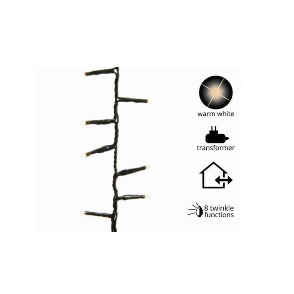 Lumineo 500 LED Warm White Christmas Compact Lights Set, , Green Wire 36 Feet -2

