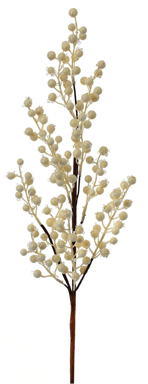 Faux Berry Spray - Winter White (3 Stems) – contempee