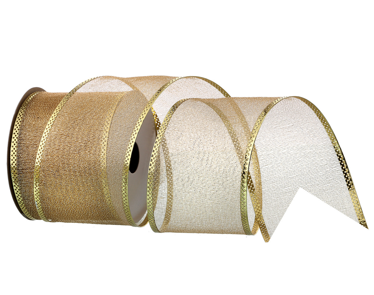 Gold Metallic Mesh Ribbon