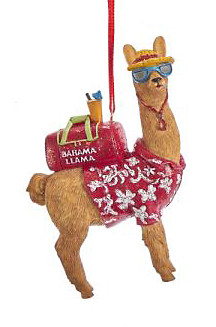 Bahama Llama Ornament