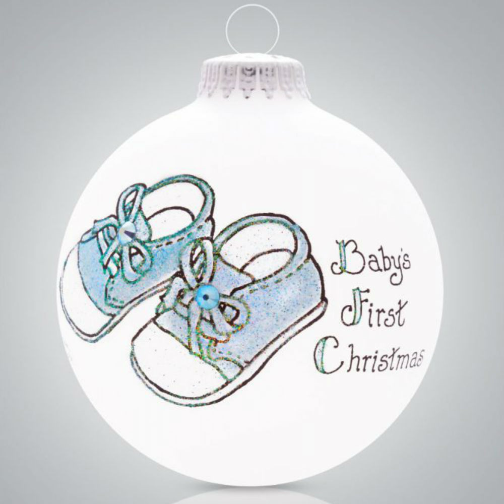 Heart Gifts by Teresa - Baby Boy Booties Ornament