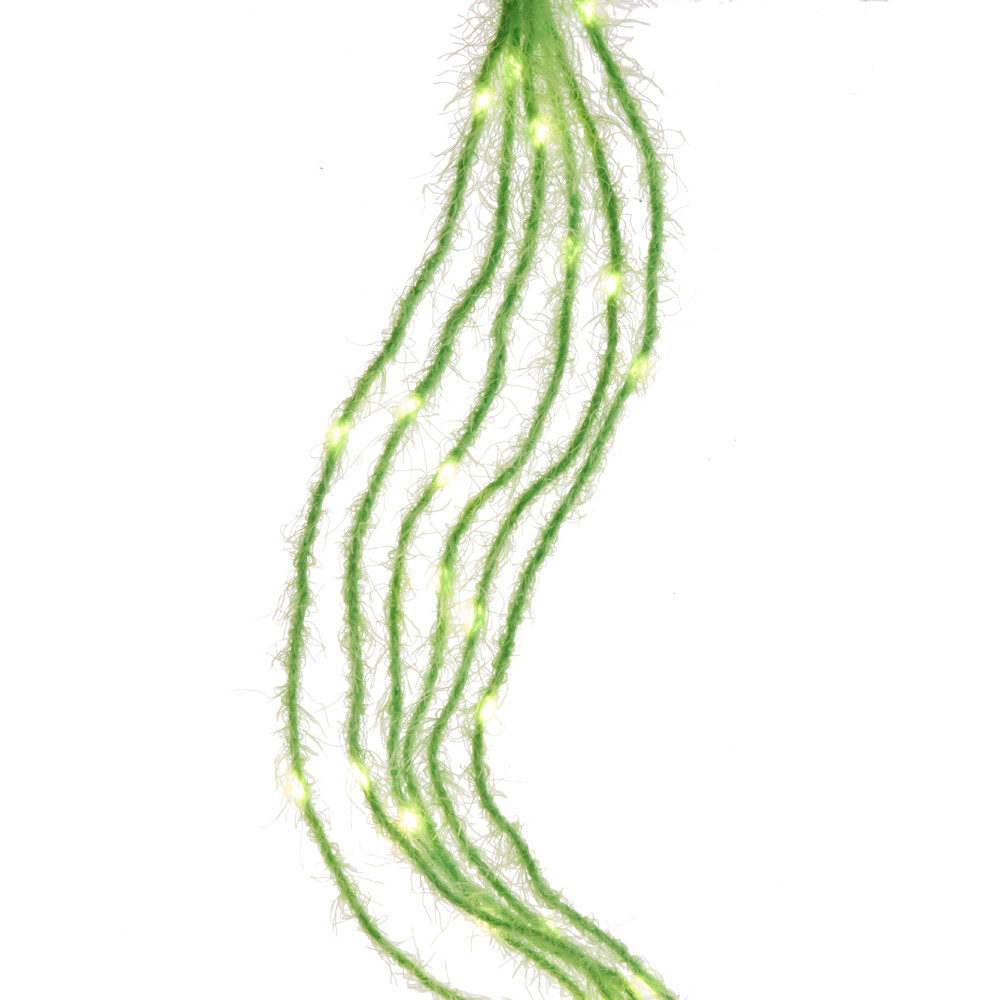 Neon Green Fuzzy Multi-Strand LED Lights