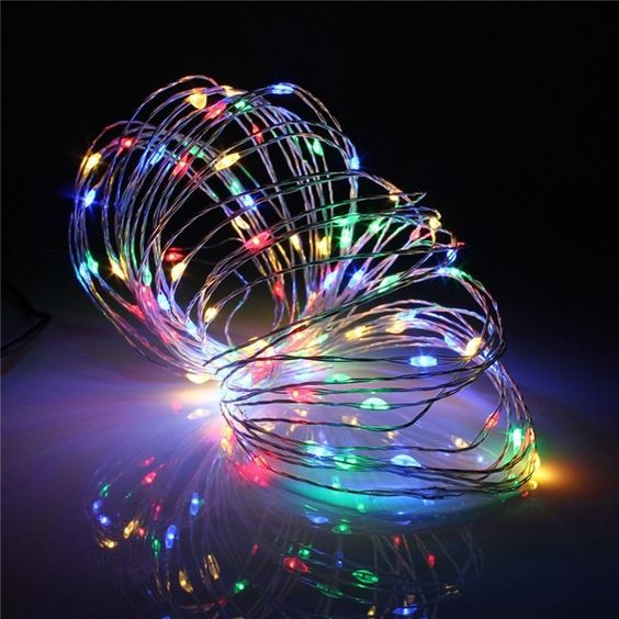 10 Ft Multi Colored Micro LED String Light Set with 60 Lights - Indoor / Outdoor 
