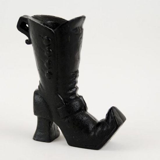 Witch's Boot Candleholder, Cast Iron