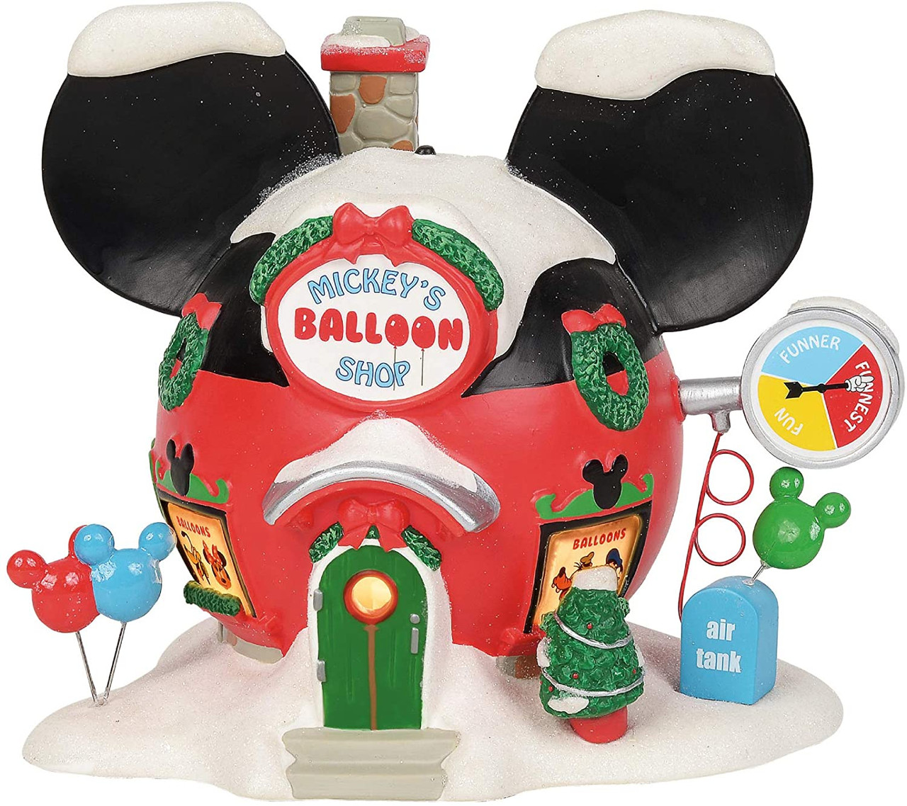 Department 56- Mickey's Balloon Inflators Lit Building, Disney Village Series, 7 inch