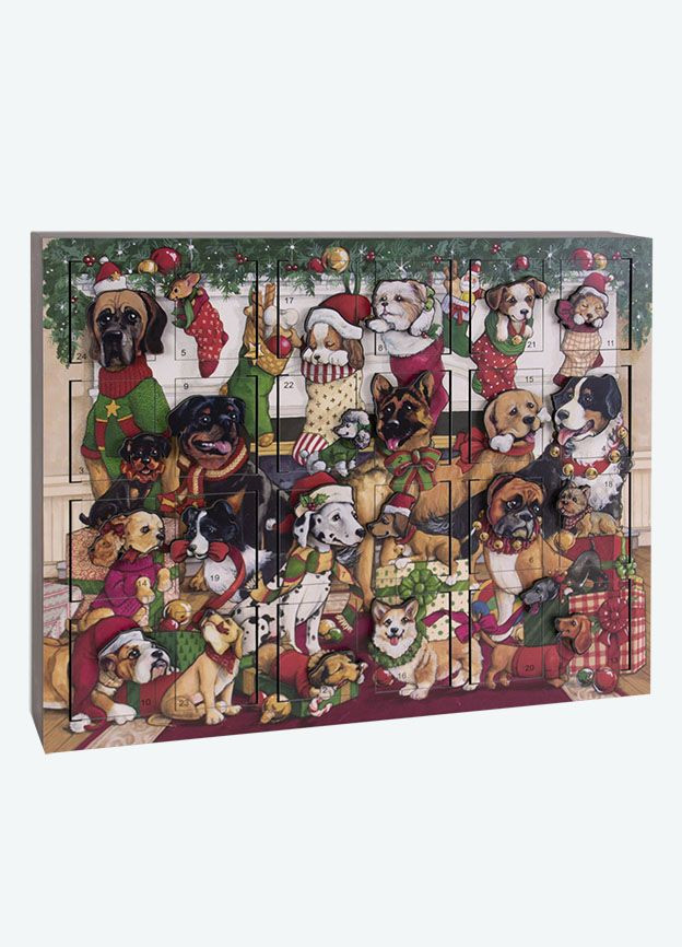 Byers' Choice- Byers' Dogs Christmas Advent Calendar, 15 inch