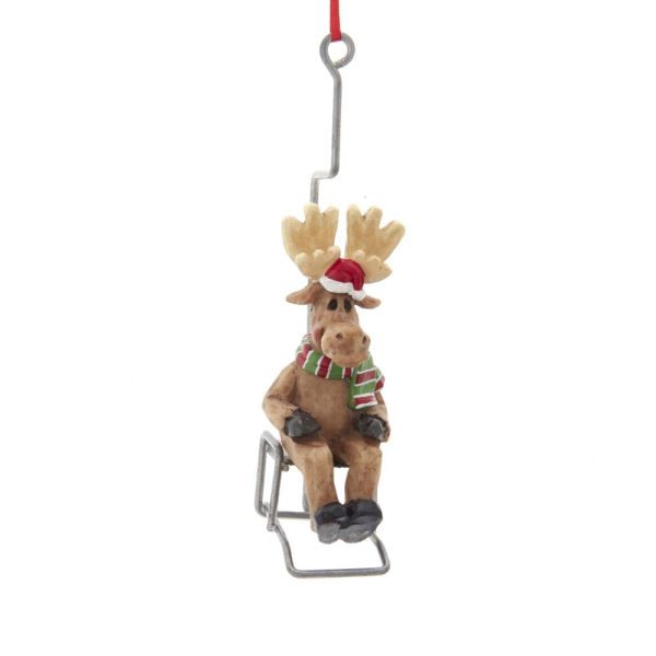 Moose on a Ski Lift Ornament