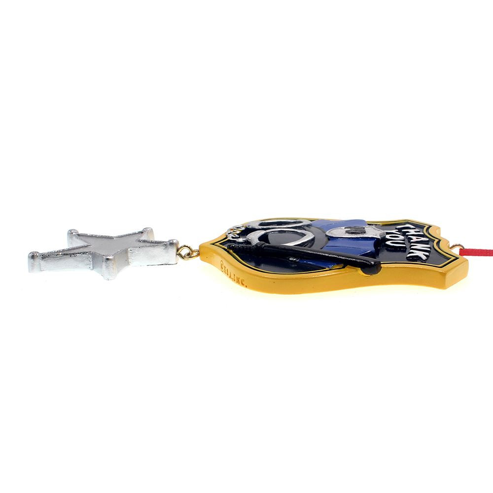 "Thank You" Police Ornament For Personalization
