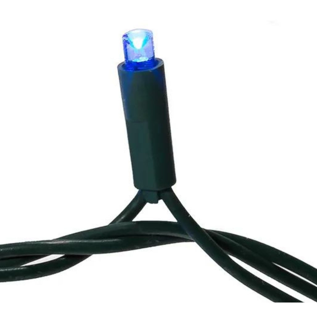 50-Light LED Blue Light Green Wire Set
