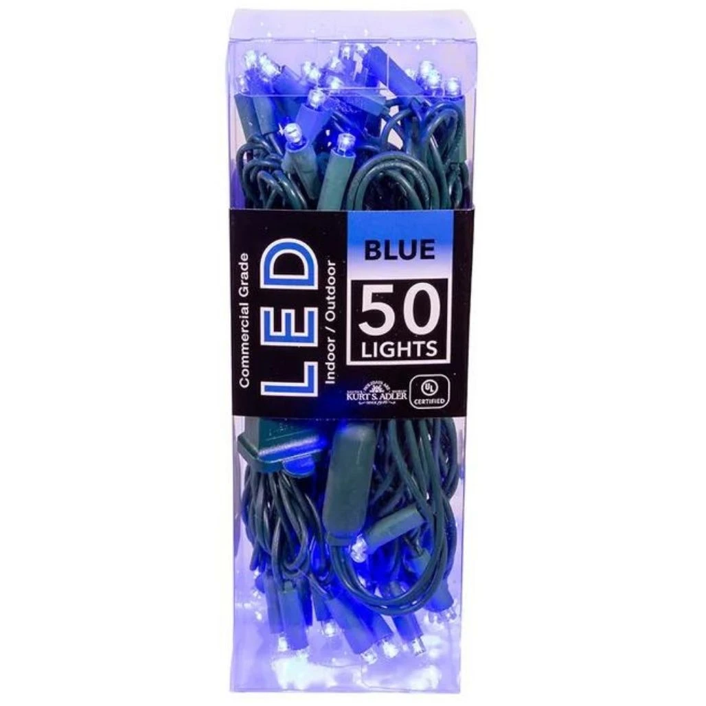 50-Light LED Blue Light Green Wire Set