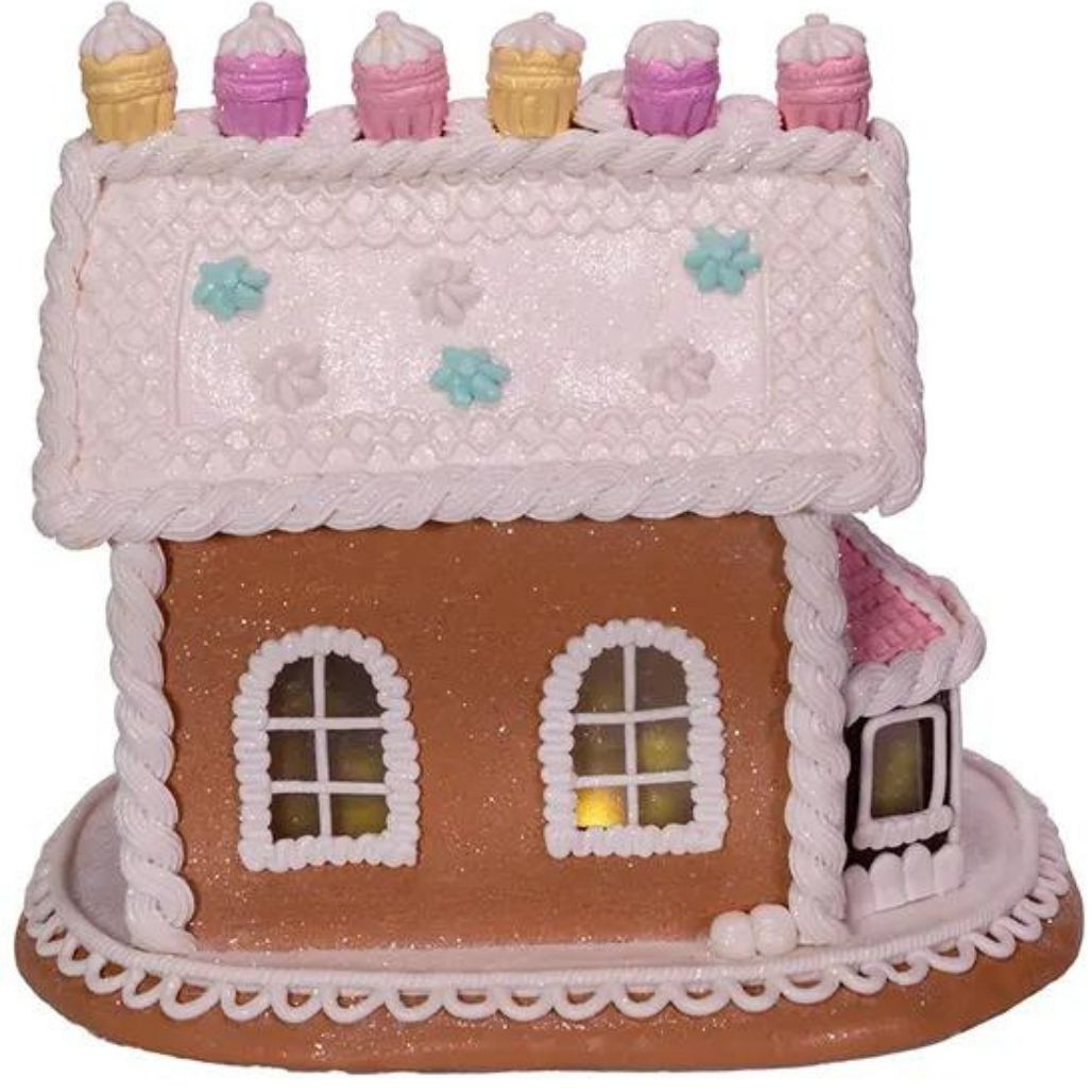 Kurt Adler - LED Pastel Sweets Gingerbread House