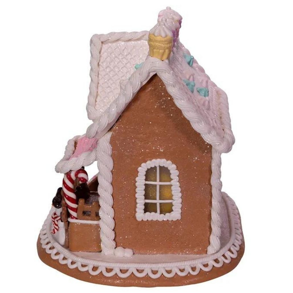 Kurt Adler - LED Pastel Sweets Gingerbread House