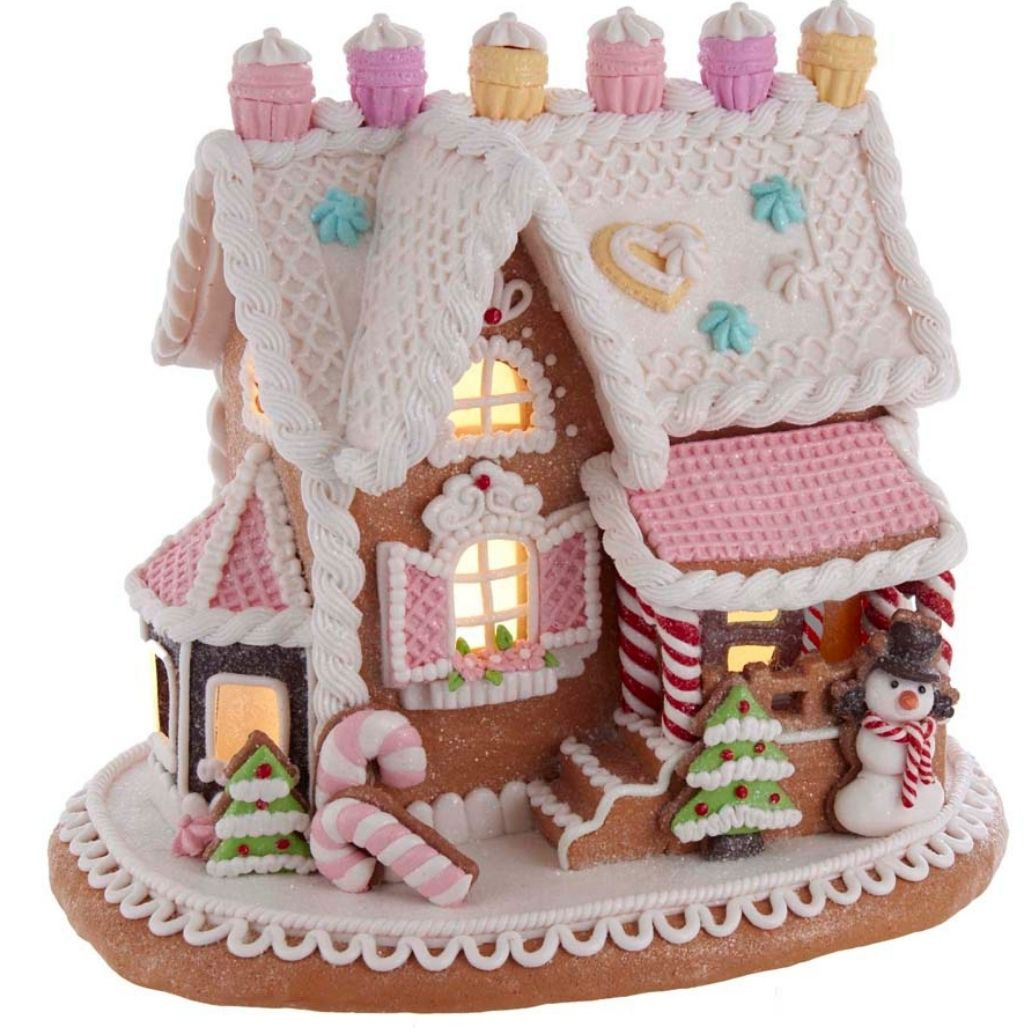 Kurt Adler - LED Pastel Sweets Gingerbread House | The Christmas Loft