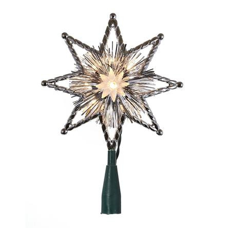 Silver Star Christmas Tree Topper