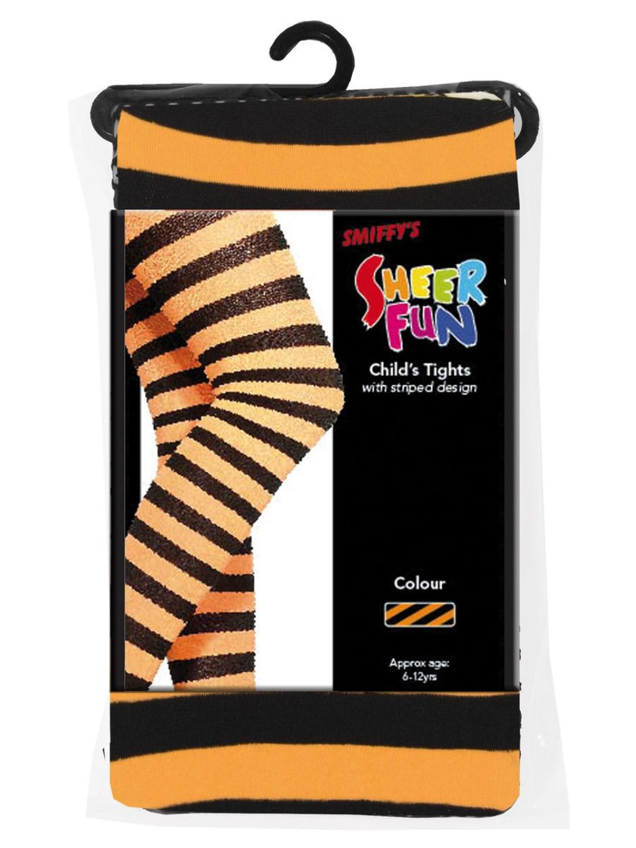 Fun Tights, Orange & Black