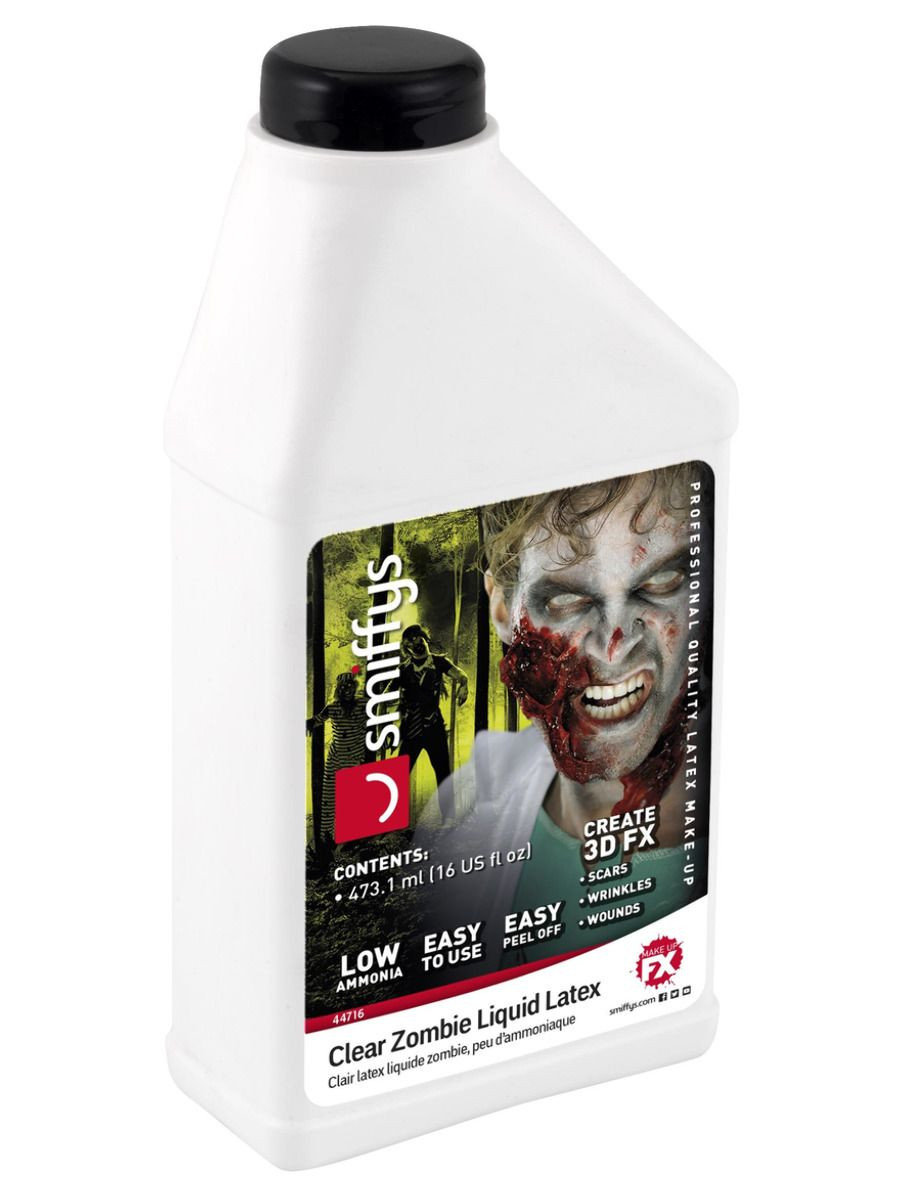 Smiffys Make-Up FX, Zombie Liquid Latex, Clear