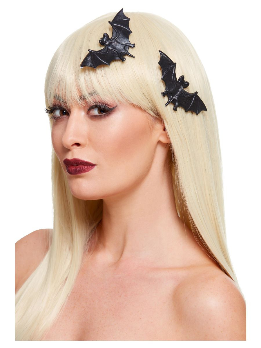 Bat Hair Clips, Black, 2pcs