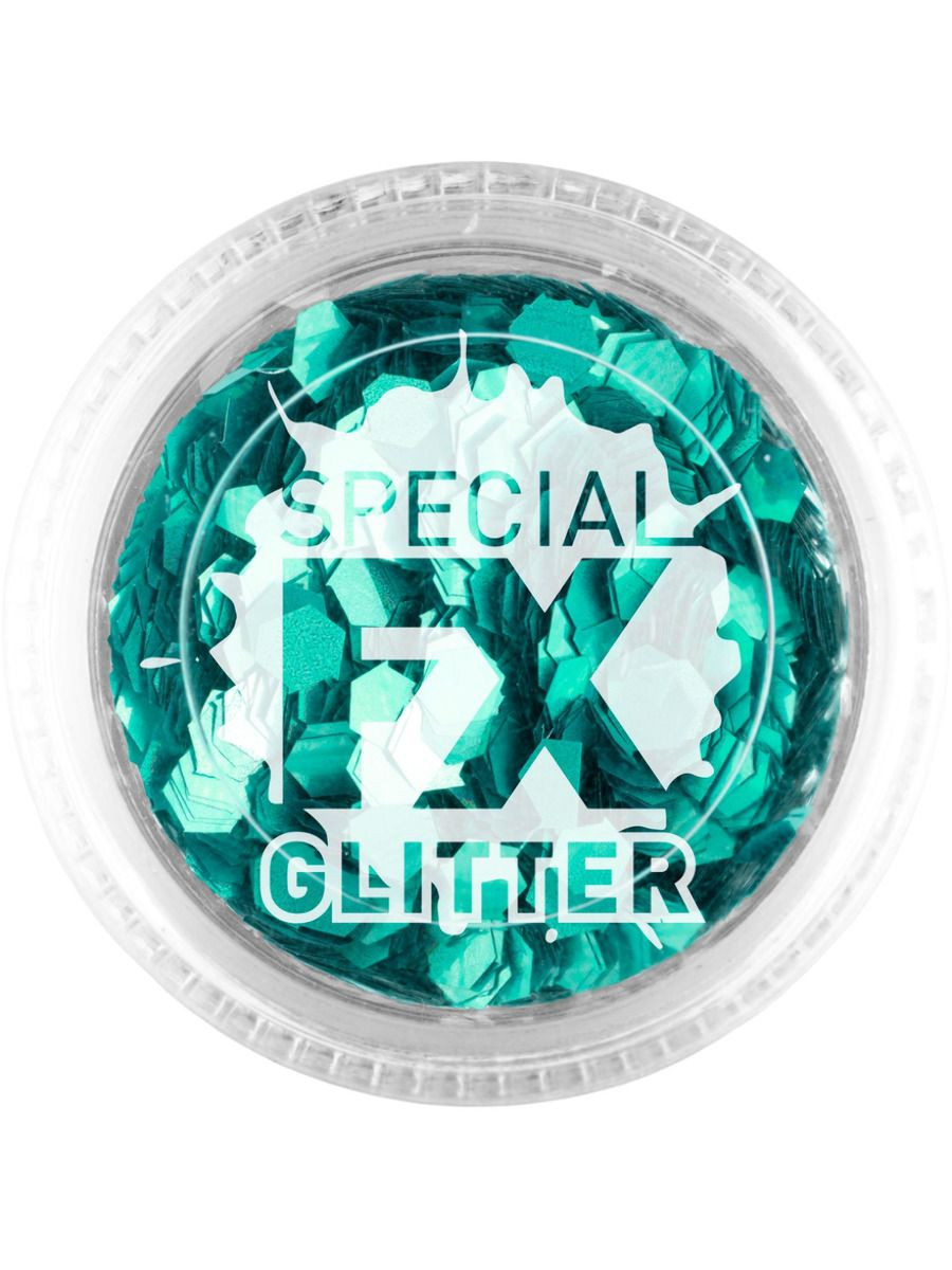 Make-Up FX, Green, Confetti Glitter, 2g, Loose