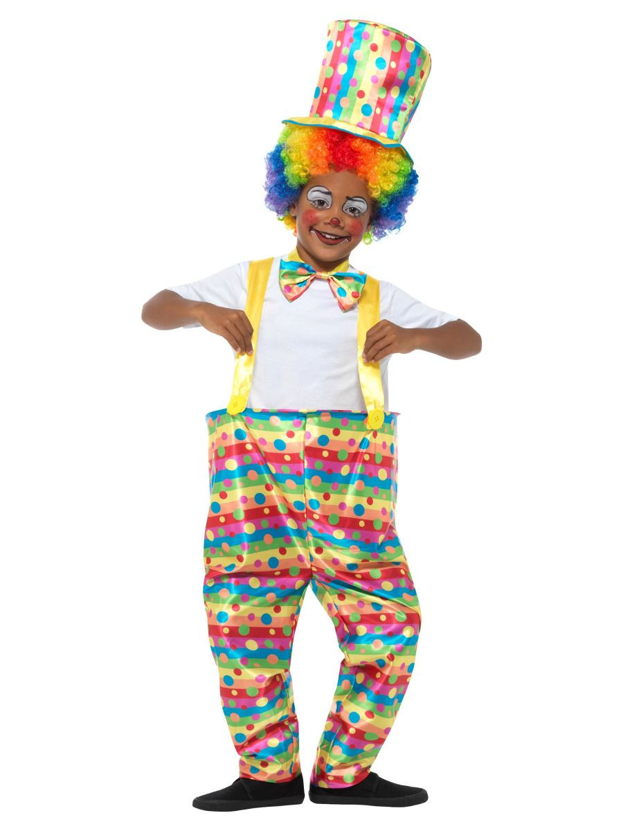 Boys Clown Costume, Multi-Coloured 