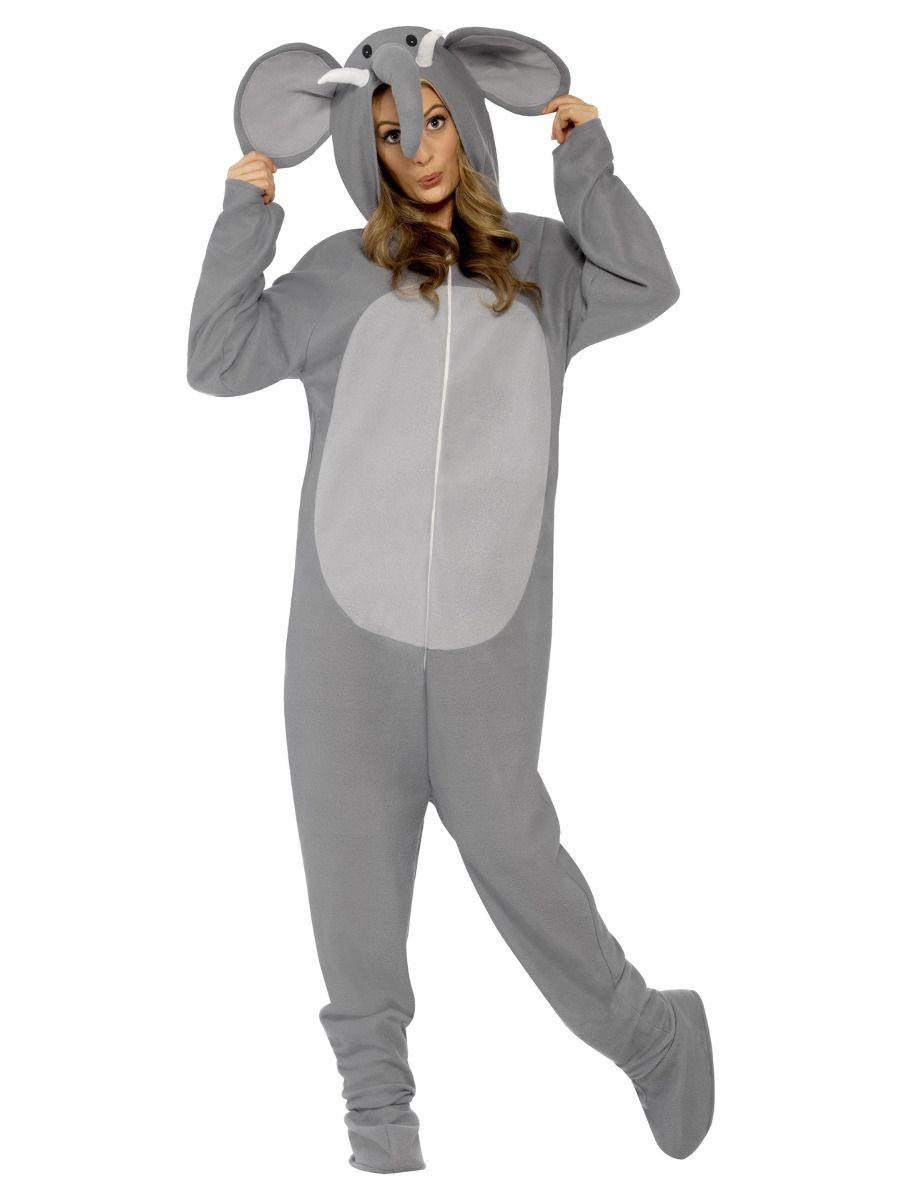 Elephant Costume, Grey, All in One with Hood