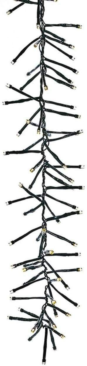 Lumineo 1512 LED Cool White Cluster Christmas String Lights Set, Green Wire 44 Feet