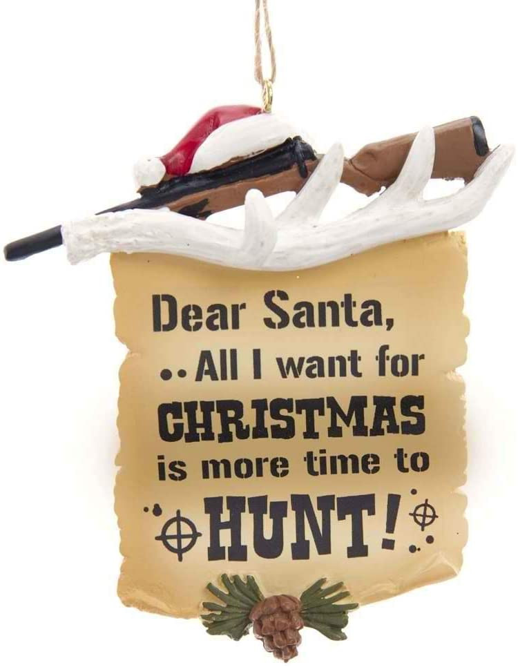 Kurt Adler - Hunting Letter to Santa Ornament