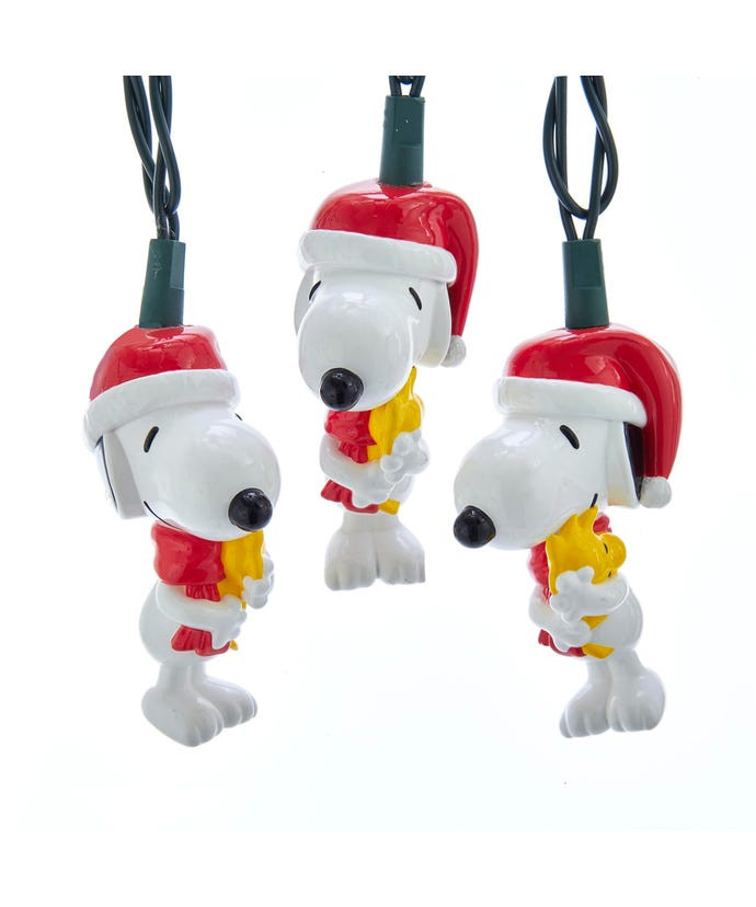 Peanuts10-Light LED Snoopy and Woodstock Light Set
