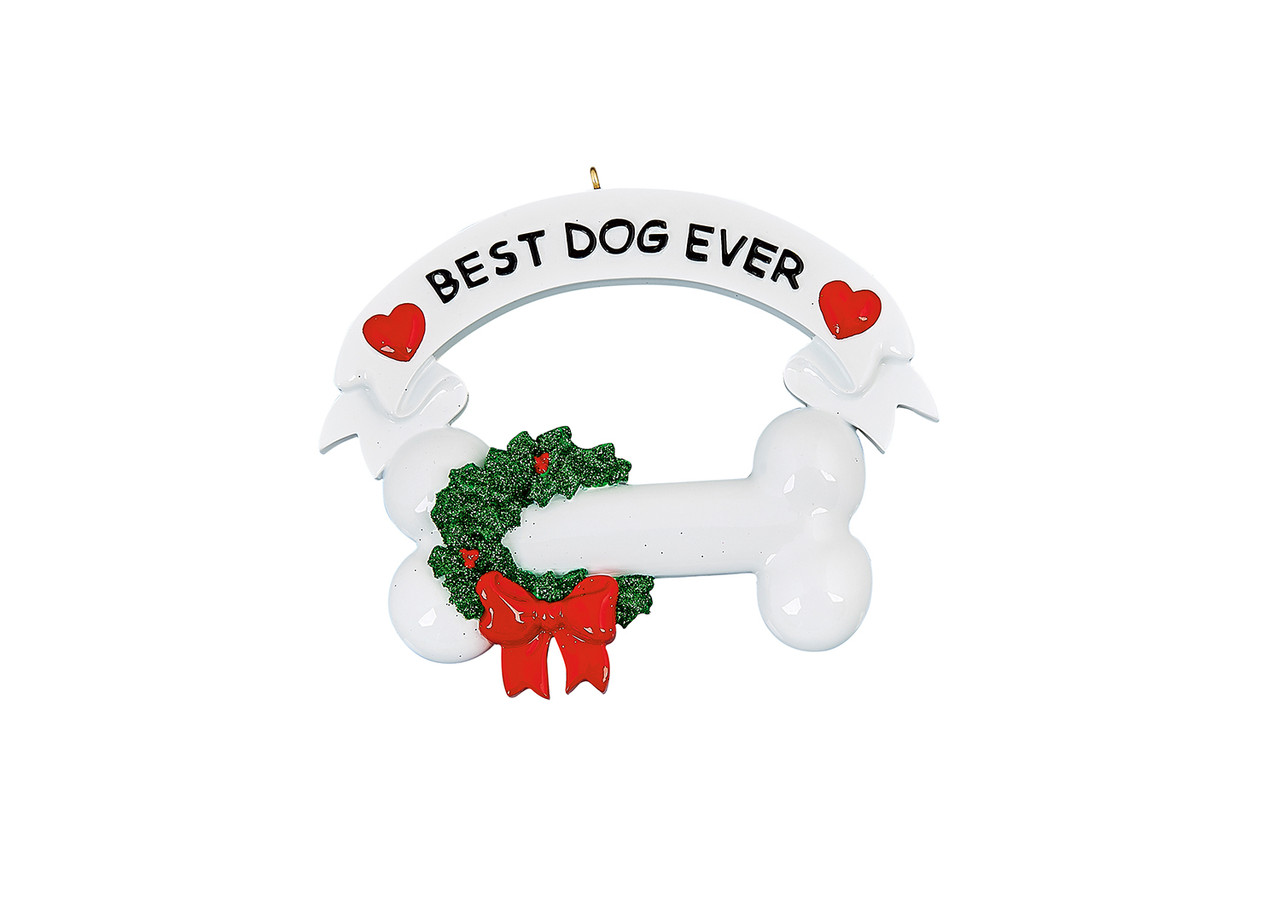 Personalized Best Dog Ever Ornament