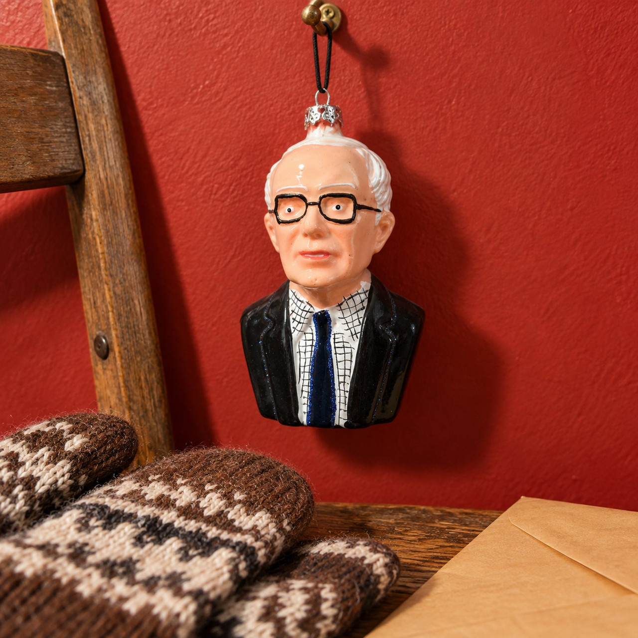 Cody Foster & Co Bernie Sanders Glass Ornament
