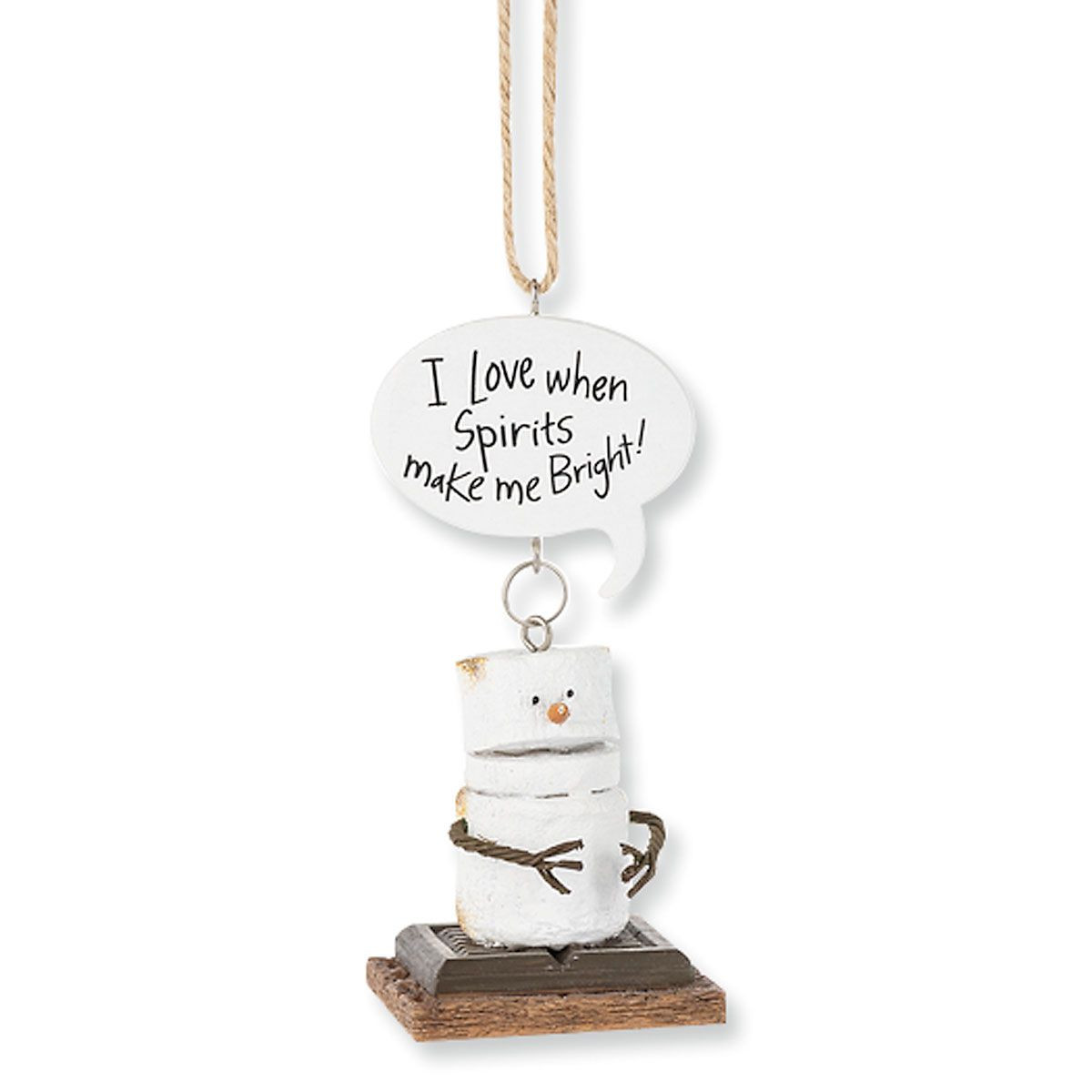 Smores I Love When Spirits Make Me Bright Christmas Holiday Ornament