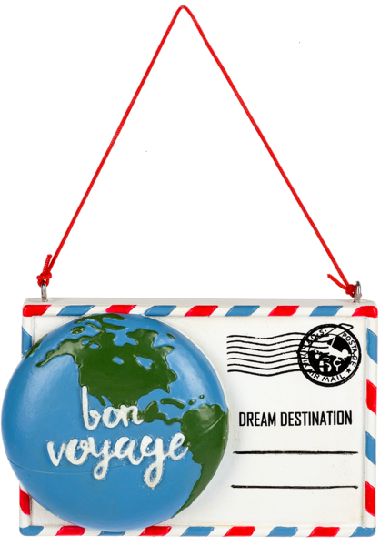 Personalized Bon Voyage Globe Ornament