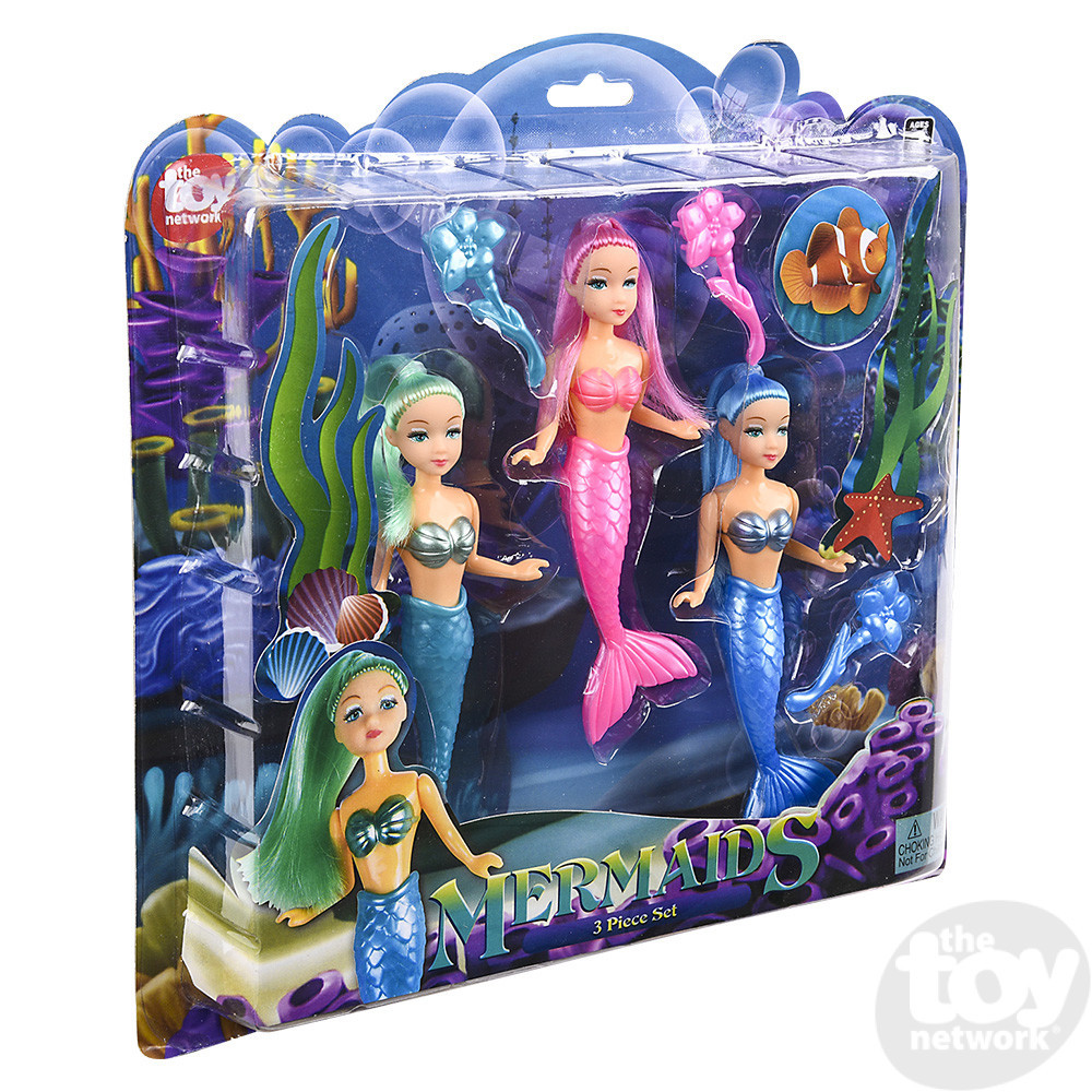 6" Mermaid Set 3 Pcs
