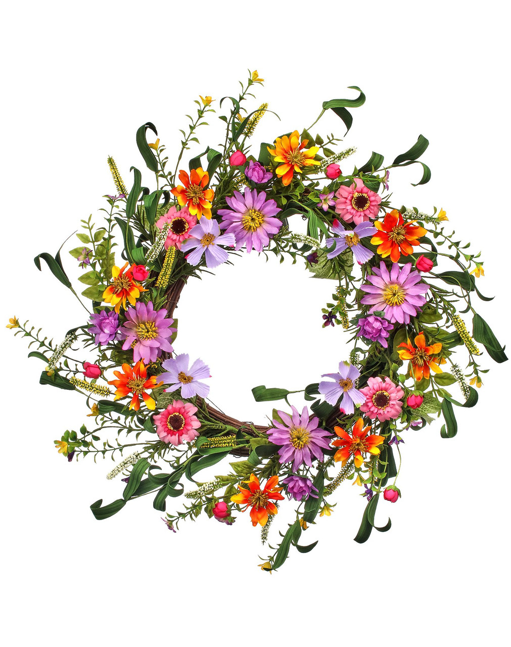Mixed Cosmos Wild Flower Wreath 22"