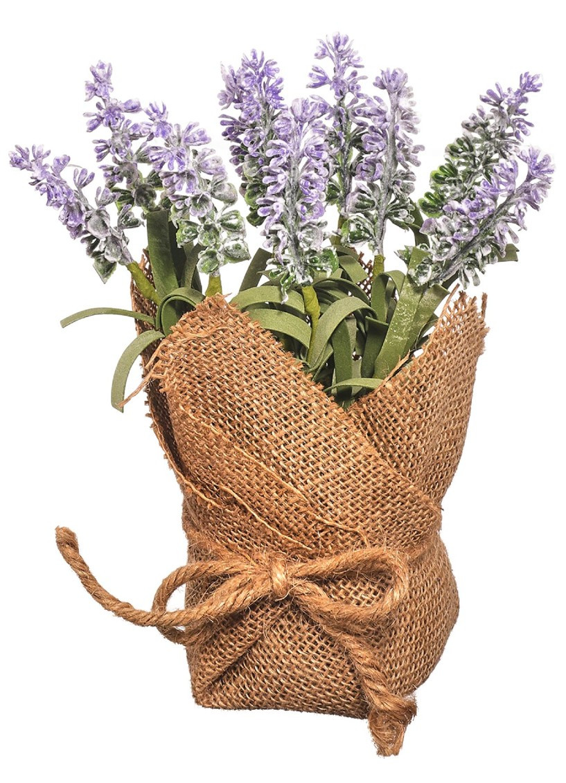 Light Purple Lavender in Burlap Sack 7.5"