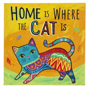 Home is Where the Cat is Desk Sign
