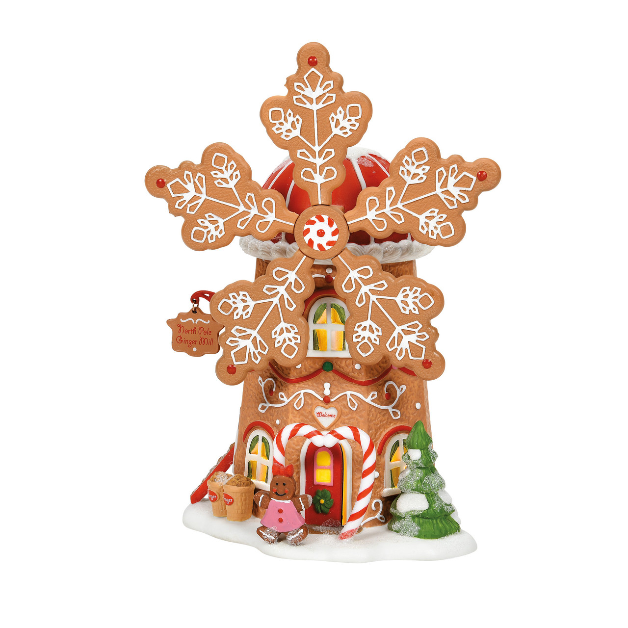 Department 56 - North Pole Series Gingerbread Cookie Mill Lighted Buildings
