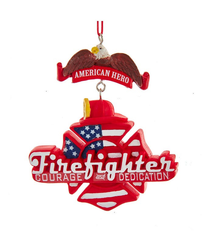 American Hero Firefighter Ornament