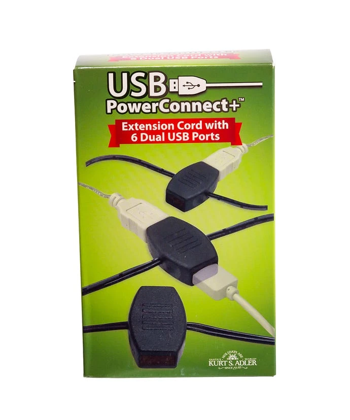 USB Extension Cord With 12 Power Outlets