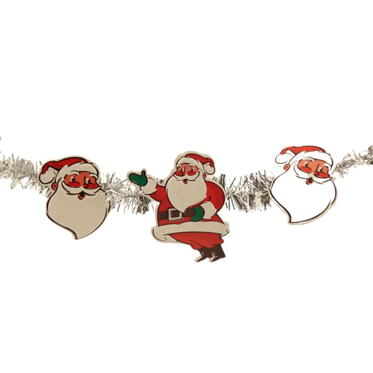 8 Foot Paper Santa Garland - The Christmas Loft